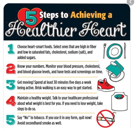 5 Steps To Achieving A Healthier Heart Infographic Heartland Cardiology