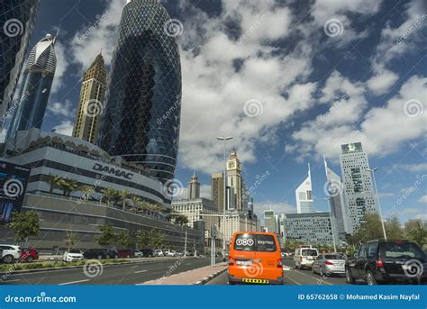 Dubai Skyline In A Bright Sunny Day Editorial Stock Photo Image Of