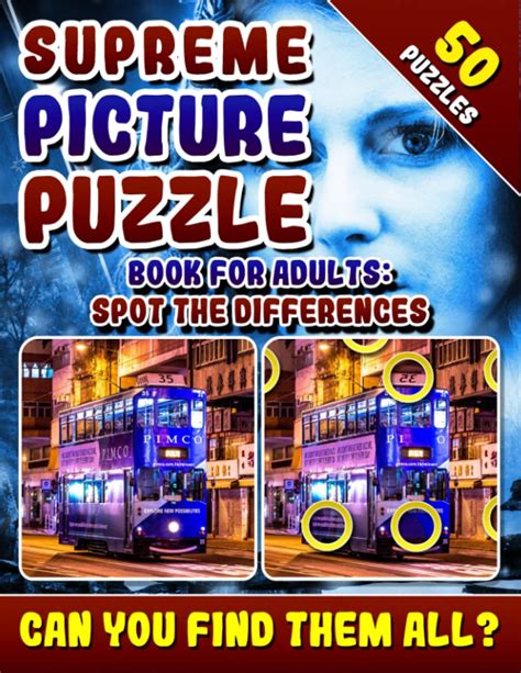 Buy Supreme Picture Puzzle Book For Adults Spot The Differences Brain