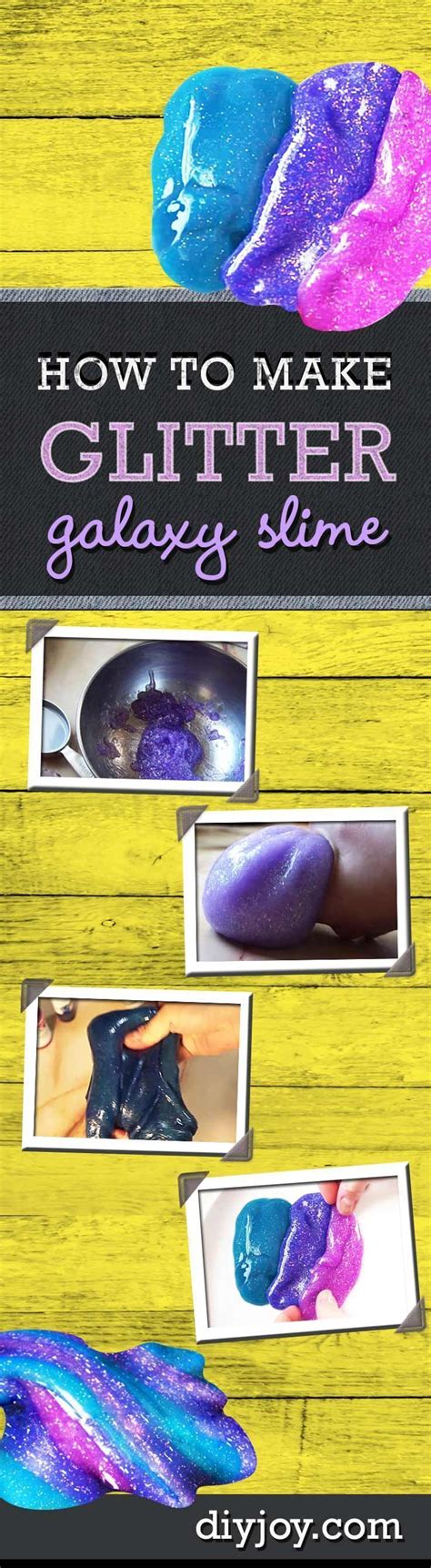 How To Make Glitter Galaxy Slime Crafts For Kids To Make