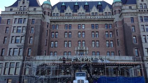 Victorias Empress Hotel Wrapped In Scaffolding For Renovations