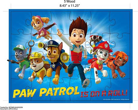 Paw Patrol 5 Pack Puzzle In Wooden Box Tootoolbay