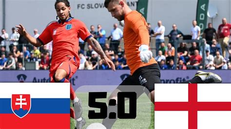 Slovensko Vs Anglicko Mal Futbal Emf Nations Games Youtube