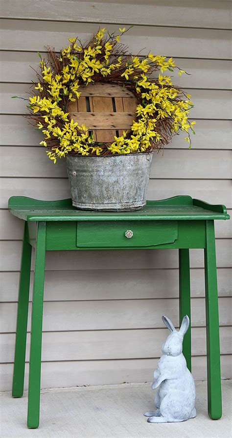 Have you seen some of the knockoffs of the things you see on pinterest at your local craft store or target? Farmhouse Spring Porch Decor - House of Hawthornes