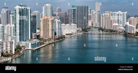 Aerial View Of Miami Skyline Stock Photo 31130214 Alamy