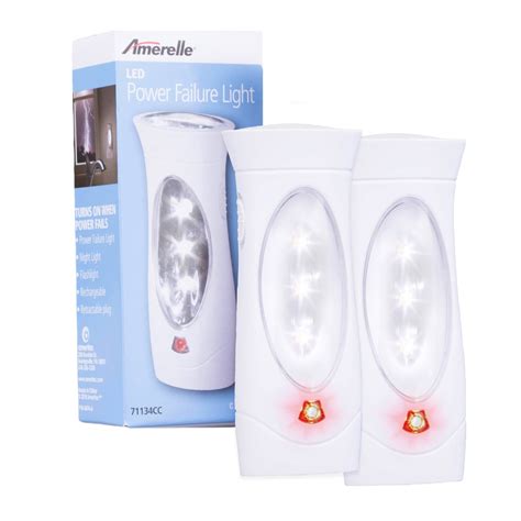 Amerelle Emergency Lights For Home 2 Pack Amertac Power Failure
