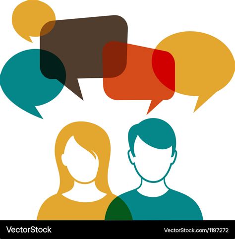 People With Speech Bubbles Royalty Free Vector Image