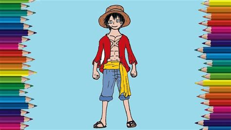 How To Draw Luffy From One Piece Step By Step Tutorial Youtube