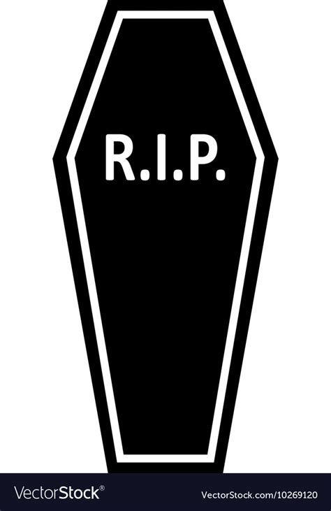 Coffin Rip Icon Royalty Free Vector Image Vectorstock