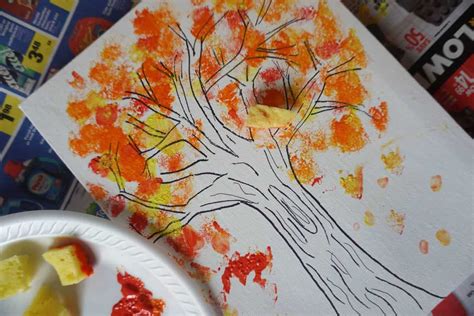 Autumn Tree Painting Sensory Craft For Kids Cenzerely Yours