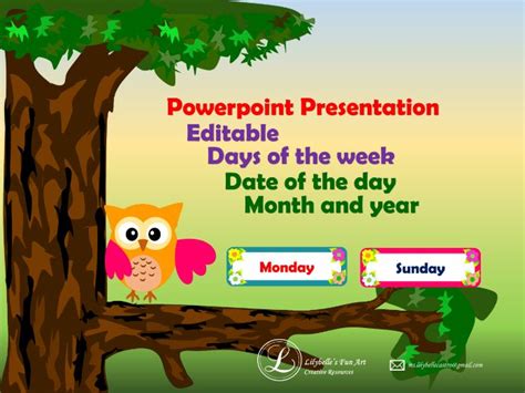 Days Of The Week Editable Powerpoint Presentation Teaching Resources
