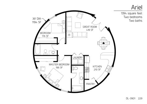 We build affordable, out of the box geodesic our floor plans are designed to be used with radiant heat, creating a warm place to lye in shivasana. Floor Plan: DL-3901 | Monolithic Dome Institute