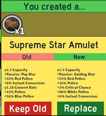 [ ⚠️ the test realm is closed in preparation for the upcoming update to the official game. Supreme Star Amulet | Bee Swarm Simulator Test Realm Wiki ...