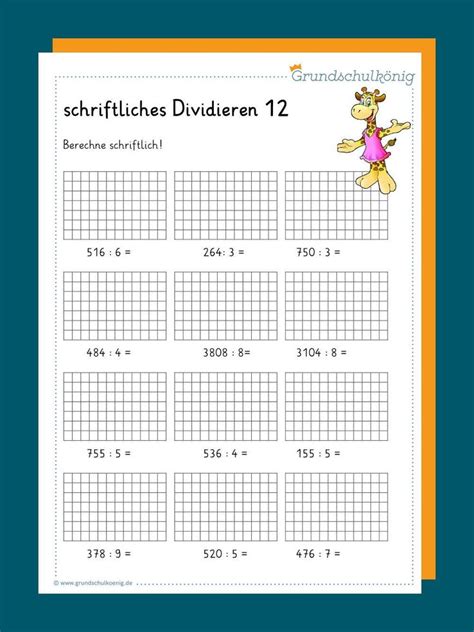 Um dennoch weiterrechnen zu können, wendest du einen trick an: Schriftliches Dividieren | Schriftliches dividieren ...