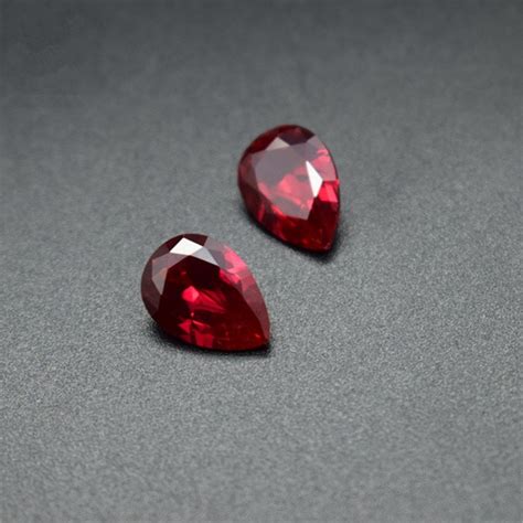Ruby Pear Shaped Faceted Gemstone Teardrop Cut Ruby Gem - Etsy