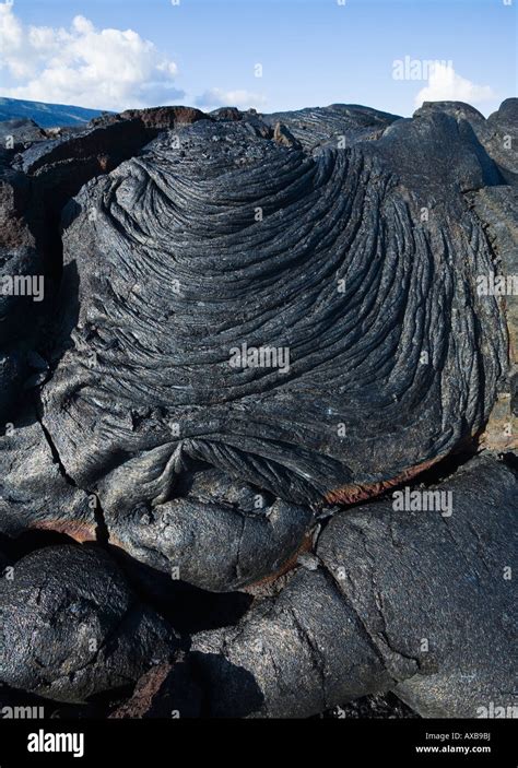 A Pahoehoe Lava Formation In A Flow In Hawai I Volcanoes National Park