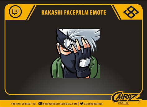 Kakashi Facepalm Twitch Emotes Anime Twitch Emotes Kawaii Etsy
