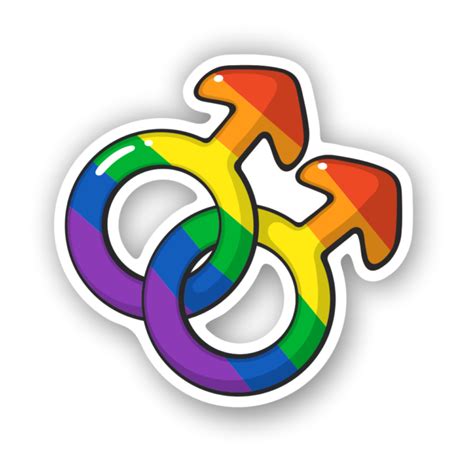 Gay Pride Mens Lgbt Rainbow Symbol Sticker For Auto Cars Trucks Decal