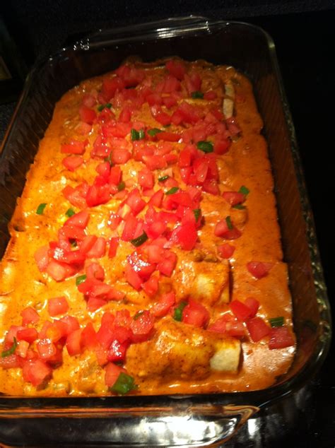 Stir the soup, water, rice, vegetables and onion powder in a 12 x 8 shallow baking dish. Campbells Cream of Chicken soup, Chicken Enchiladas. I made this one, it was awesome! | Cream of ...