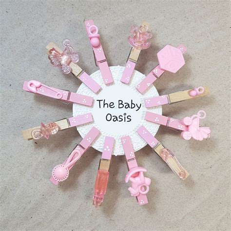 Pink Decorative Clothespins For Dont Say Baby Baby Shower Etsy