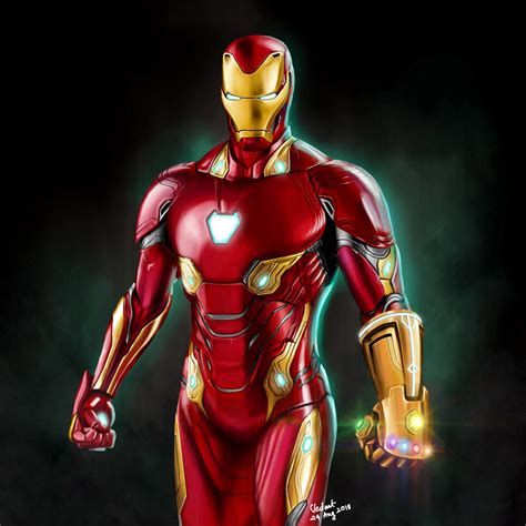 2932x2932 Iron Man Infinity Gauntlet Artwork Ipad Pro Retina Display