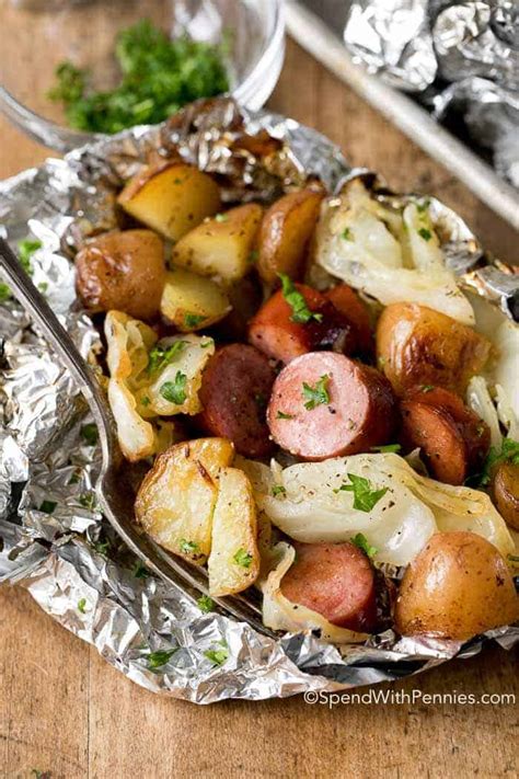 Maybe you would like to learn more about one of these? Cabbage and Sausage Foil Packets - Spend With Pennies