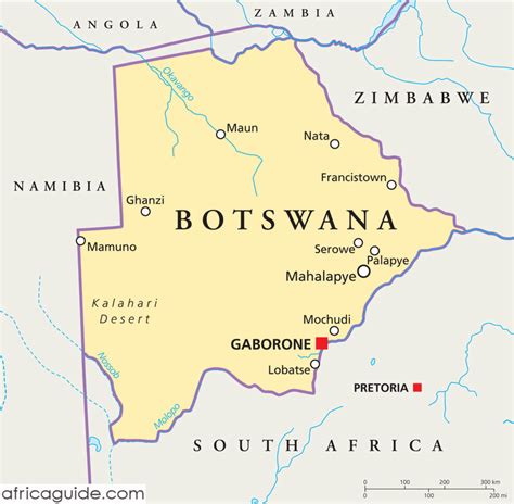 Detailed Political And Administrative Map Of Botswana Vrogue Co