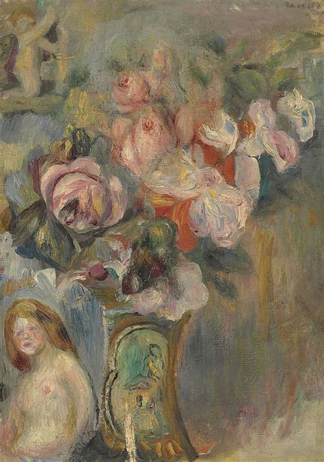Pierre Auguste Renoir 1841 1919 Vase De Fleurs Et Femme Christies