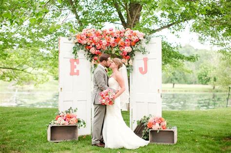 Wedding Ideas By Pantone Colour Blooming Dahlia Flowers CHWV Orange And Pink Wedding