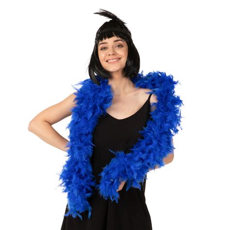 Blue Feather Boa Fancy Dress Costume Hen Party Halloween Etsy