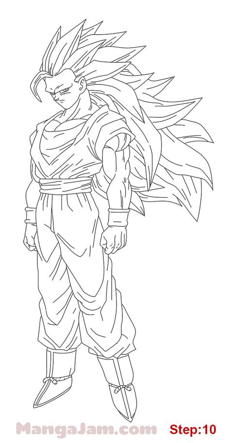 Let's draw the outer edge of his eye so on the inside. Let's learn how to draw Super Saiyan 3 from Dragon Ball ...