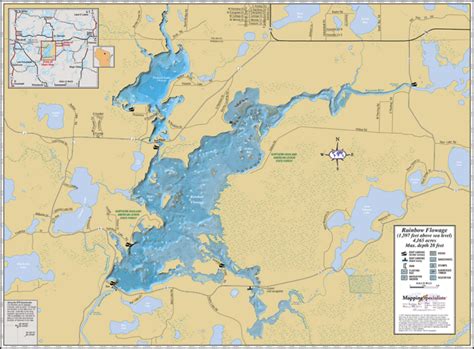 Puckaway Lake Wall Map Mapping Specialists Limited