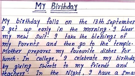 My Birthday Essay Writing Easy Short Essay On My Birthday How Can I Write Essay On My