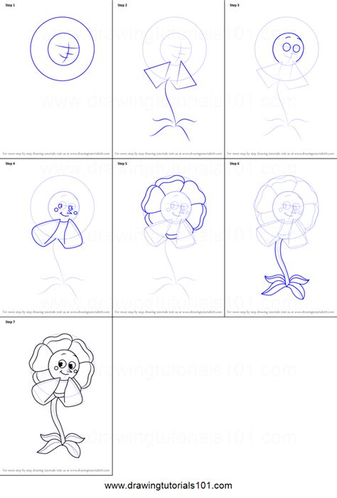 How to Draw Cagney Carnation from Cuphead printable step by step