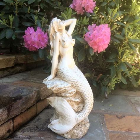Life S A Beach Sexy Mermaid On Coastal Rock Statue Mermaid Statues Mermaid Statue