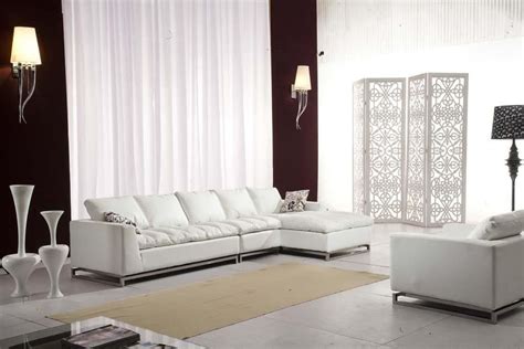 Graceful Leather Sectional With Chaise Modern Leather Sofa L Shaped