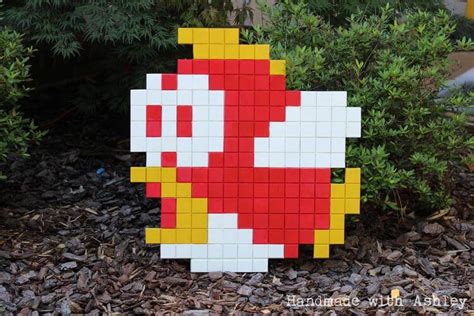 8 Bit Super Mario Bros Cheep Cheep Wall Art Tutorial Handmade With Ashley