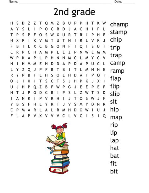2nd Grade Word Search Printable Word Search Printable