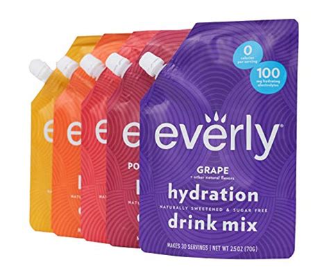 Everly Pomegranate Berry Hydration Drink Mix Powder Sugar Free