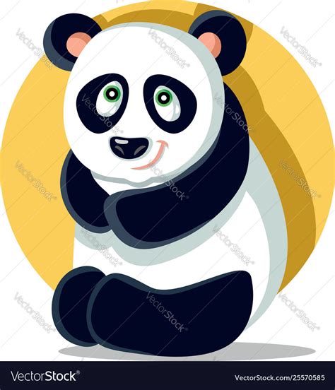 Cute Panda Cartoon Character Royalty Free Vector Image