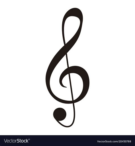 Isolated G Clef Musical Note Royalty Free Vector Image