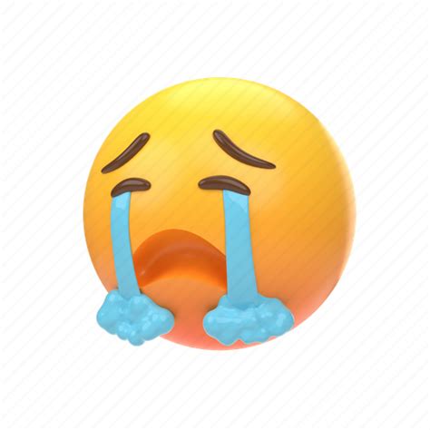 Emoji Emoticon Sticker Face Crying Sad Unhappy 3d Illustration