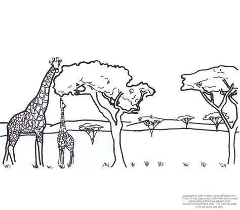 African Safari Animal Coloring Pages Sketch Coloring Page