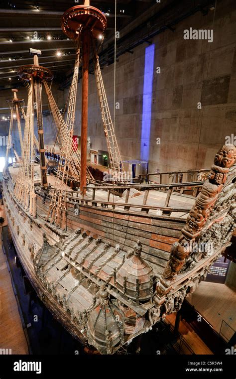 Salvaged 17th Century Royal Warship Vasa In It´s Museum In Stockholm
