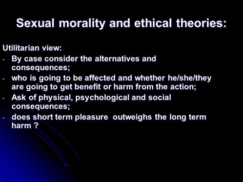 sexual morality 1 sexual morality do we really need