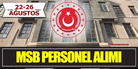 MSB Personel Alımı Türkiye Geneli Başvuruları İŞKUR İlanı
