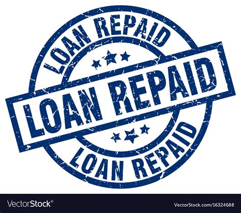 Loan Repaid Blue Round Grunge Stamp Royalty Free Vector