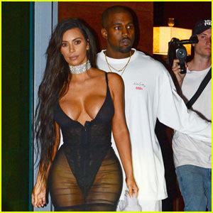 Kim Kardashian Shows Off Major Cleavage In Sexy Sheer Dress For Kanye Wests Miami Concert