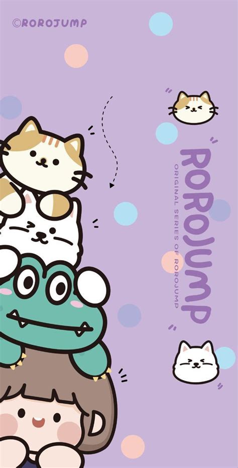 Roro Jump Wallpaper Cute Cartoon Wallpapers Wallpaper Iphone Cute Cute Emoji Wallpaper
