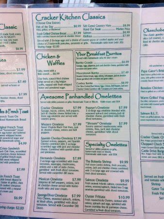 Maybe you would like to learn more about one of these? Menu - Picture of Florida Cracker Kitchen, Brooksville ...